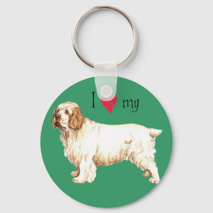 Porte-clés I Love my Clumber Spaniel
