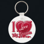 Porte-clés I Love My Cousin rouge - coeur<br><div class="desc">I Love My Cousin rouge - coeur</div>