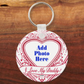 Porte-clés I Love My Daddy! Photo Red Hearts (Recto)