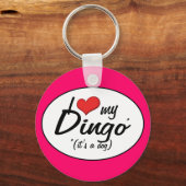 Porte-clés I Love My Dingo (C'est un chien) (Recto)