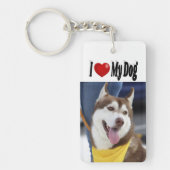 Porte-clés I Love My Dog photo (Devant)