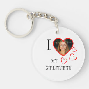 Porte-clés I Love My Girlfriend Custom Heart Your