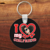 Porte-clés I Love My Girlfriend Personnalisé (Recto)