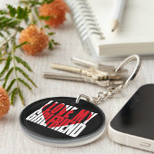 Porte-clés I Love My Girlfriend Photo Custom (Devant droit)