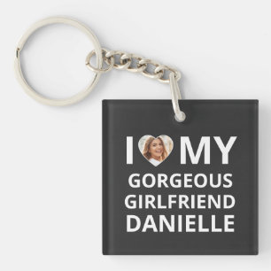Porte-clés I Love My Girlfriend Photo Heart Funny Boyfriend K
