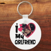 Porte-clés I Love My Girlfriend Photo personnalisée (Recto)