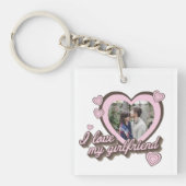 Porte-clés I Love My Girlfriend Photo personnalisée (Devant)