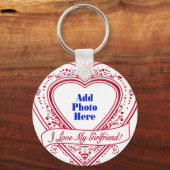 Porte-clés I Love My Girlfriend ! Photo Red Hearts (Recto)