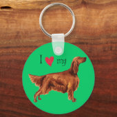 Porte-clés I love my Irish Setter (Recto)