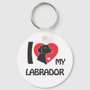 Porte-clés I Love My Labrador - Loyal Amoureux des chiens Des