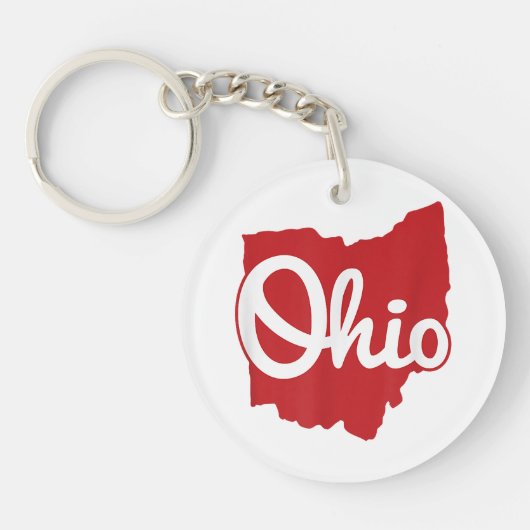 Porte-clés I love My Ohio Home Script Ohio (Devant)