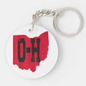 Porte-clés I Love My Ohio Home Script Ohio Buckeye State (Dos)