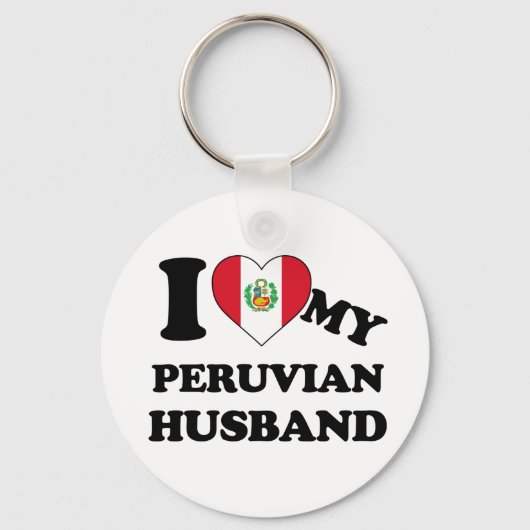 Porte-clés I love my Peruvian Husband (Recto)