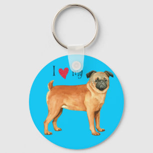 Porte-clés I Love my Petit Brabancon