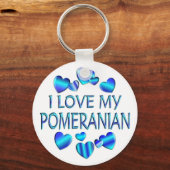 Porte-clés I Love My Pomeranian (Recto)
