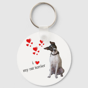 Porte-clés I Love my Rat Terrier
