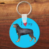 Porte-clés I Love my Rottweiler (Recto)