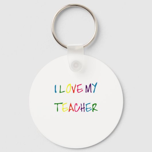 Porte-clés I Love My Teacher (merci) (Recto)