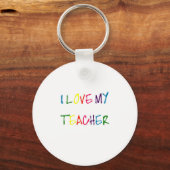 Porte-clés I Love My Teacher (merci) (Recto)