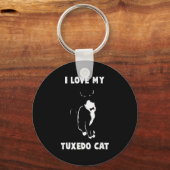 Porte-clés I Love My Tuxedo Cat T Shirt _ Cat Lover T Shirt (Recto)