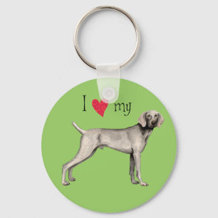 Porte-clés I Love my Weimaraner