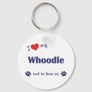 Porte-clés I Love My Whoodle (Male Dog)