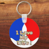 Porte-clés "I Love My Wife" Imprimer (Recto)