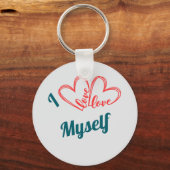 Porte-clés I Love Myself - Self-Care Button (Recto)