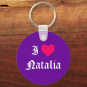 Porte-clés I Love Natalia (Recto)