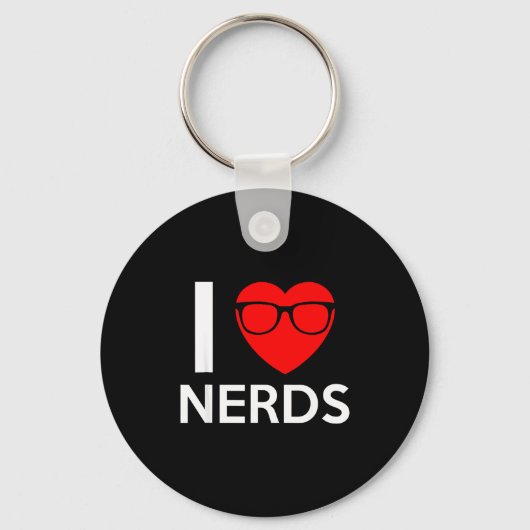 Porte-clés I Love Nerds Gles Funny Heart Valentines Gift Men (Recto)