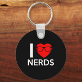 Porte-clés I Love Nerds Gles Funny Heart Valentines Gift Men (Recto)