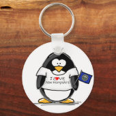 Porte-clés I Love New Hampshire Penguin (Recto)