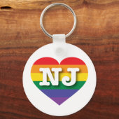 Porte-clés I Love New Jersey Rainbow Heart (Recto)