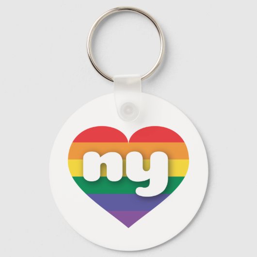 Porte-clés I Love New York Rainbow Heart (Recto)