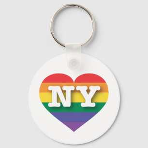 Porte-clés I Love New York Rainbow Heart