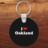 Porte-clés I Love Oakland Tshirt blanc (Recto)