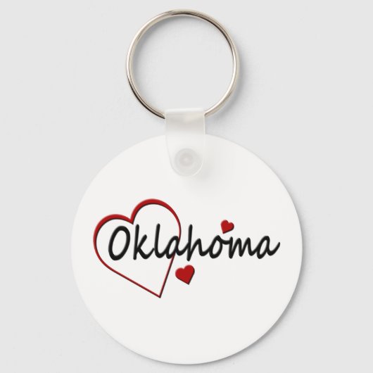 Porte-clés I Love Oklahoma Hearts (Recto)