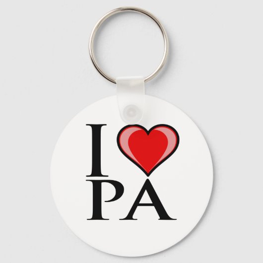 Porte-clés I Love PA - Pennsylvanie (Recto)