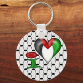 Porte-clés I love Palestine (Recto)