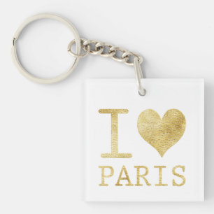 Porte-clés I Love Paris Carré Porte - clé