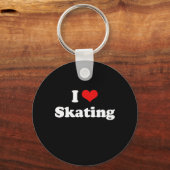 Porte-clés I Love Patinage Tshirt (Recto)