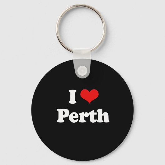 Porte-clés I Love Perth Tshirt blanc (Recto)