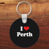 Porte-clés I Love Perth Tshirt blanc (Recto)