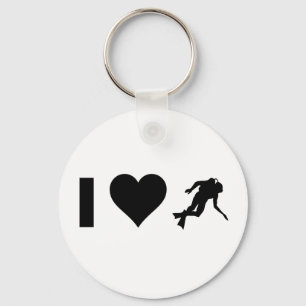 Porte-clés I Love Plongée sous-marine