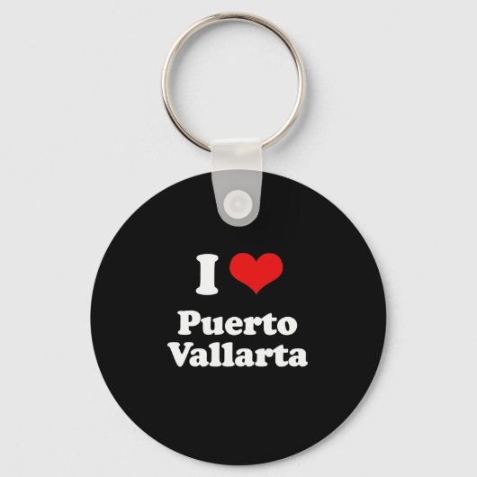 Porte-clés I Love Puerto Vallarta Tshirt blanc (Recto)