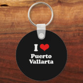 Porte-clés I Love Puerto Vallarta Tshirt blanc (Recto)