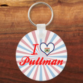Porte-clés I Love Pullman, Virginie-Occidentale (Recto)