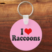 Porte-clés I Love Raccoons (Recto)