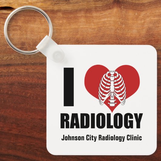 Porte-clés I Love Radiology Cool Custom Radiologist Clinique (Recto)
