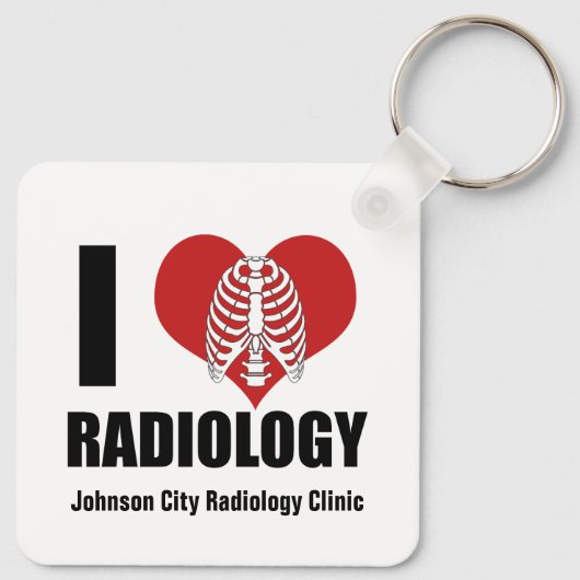 Porte-clés I Love Radiology Cool Custom Radiologist Clinique (Dos)